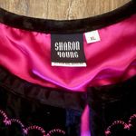 Sharon Young Velvet Christmas Holiday Vest Black Size XL Photo 1