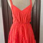 Guess Coral Pink Lace-Up Back Mini Dress Photo 0