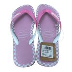 Havaianas  Sz 41 - 42 | US 9 10 Checkmate Gray Pink White Flip Flops Sandals Photo 2