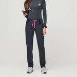 FIGS SOLD OUT Kade Scrub Pants Medium Night Sky Gray Pink Tie Photo 1