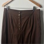 Reformation Brown Rox Button Front Wide Leg Trouser Pants Womens Size 12 Photo 6