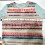 Anthropologie Knitted & Knotted Fuzzy Stripe Eyelash Sweater Pastel Blue Size XS Photo 9