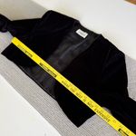 Vintage 80s 90s Steppin Out Black Velvet Cropped Bolero Jacket Size M Photo 5