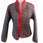 Briggs New York  Red Quilted Jacket with Print Lining Petite Size Small Photo 6