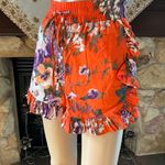 H&M Ruffle Frilled Orange floral Short 8 Photo 6