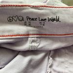 Peace Love World Crop Raw Jeans Size 10 Photo 7