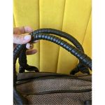 Giorgio Armani  vintage fabric with Leather Hand Bag Photo 3