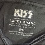 Lucky Brand x KISS Black Dark Grey Colorpop Stars Graphic Band Tee Photo 8