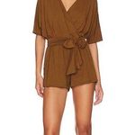 Lovers + Friends Nighttime Sky Romper in Coffee Brown Photo 0