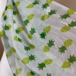 Pineapple Lightweight Spring Flowy Loose Infinity Scarf Summer Tropical Fruit Green Photo 2