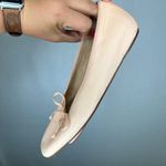 M.Gemi Leather Ballet Flats‎ Square Toe Bow Peach Nude Women's Shoes Pink Size 7.5 Photo 5