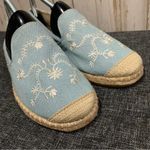 Cushion Walk By Avon Blue Embroidered Espadrilles Size 10 Photo 1
