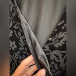 Saylor  Anthropologie Black Burnout Velvet Floral Romper Women’s Size S Small Photo 8