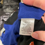 JM Collection Cute soft classic colorblock blue black button shoulder sweater coastal cozy Photo 7