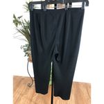 Ming Wang  Womens Elastic Waistband High Rise Straight Ankle Pants Black XL Boho Photo 1