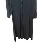 Spartina 449  Peyton Long Sleeve Shirt Dress Midi Black Size Large Photo 2