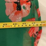 Who What Wear Green Floral Midi Dress Womens Small Ruffles Lined Photo 6