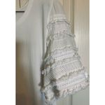 Chico's  size 2 white short sleeve top with textured sleeves NEW Photo 3