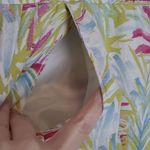 LAND N SEA COLORFUL LEAF PRINTED STRETCH WAIST WIDE LEG LINEN BLEND PANTS XL Pink Photo 3