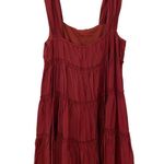 Entro Women’s Tiered Sleeveless Lined Dress Burnt Orange Brown Size Medium Flowy Photo 1