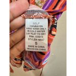 Savanna Jane Embroidered Striped Tassel Tie Top Blouse Womens Size S Bohemian Red Photo 4