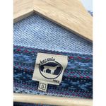 Artesania Sweater Women Small Alpaca Blend Hooded Aztec Fair Isle Pullover Blue Photo 5