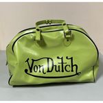 Von Dutch Apple Green Leather Bowling Bag Purse Handbag Pocketbook Satchel 💚✨ Photo 2
