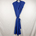 Everlane ‎ Dark Blue Goweave Midi Wrap Dress Photo 1