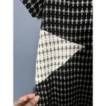 ZARA Black and White Work Dress Flowers with Blue detailing Corpcore Short Dress Photo 3