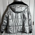 NOIZE Nikita Silver Metallic Puffer Jacket Vegan Hooded Size L NWT Canadian Size L Photo 11