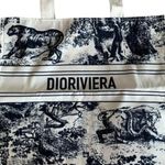 Christian Dior DIOR Navy and Cream Toile de Jouy Toile Woven Tote Bag NEW IN PACKAGE Photo 2