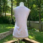 Everlane Tank Top Womens XS White The Organic Cotton Cutaway High Neck Photo 2