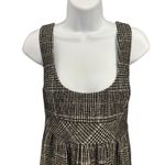 Zara Basic Womens Dress Sleeveless Plaid Black Beige Career Casual‎ Photo 2