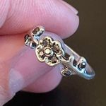 Onyx stone S925 silver rose ring size 6.5 Photo 7