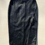 Romeo + Juliet Couture NWT Pleather Midi Skirt w/ Slit Photo 0