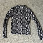 Caution to the Wind Snake Print Mock Neck Top Photo 0