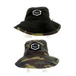RVCA  Hawaii Island Hex Reversible Black & Camo Camouflage Boonie Bucket Hat Photo 1