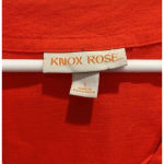 Knox Rose  Women's Orange Red‎ Short Sleeve Lace Up Top Cotton Women’s Size Large Photo 4