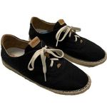 Olukai Kaula Pa‘a Lī Shoes Canvas Lace-Up Espadrilles Sneaker Slip Ons Black Photo 0
