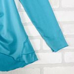 Calvin Klein Calvin‎ Klein Performance Teal Striped Ruched Front Long Sleeve Hoodie Medium Photo 11