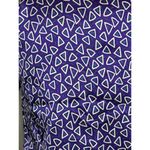 blouse satin geometric 1980s purple teal Photo 5