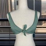 Hollister NWT Swim Ribbed Green Tie Knot Bikini Top Size Small Photo 0