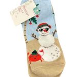 Xhilaration New Snowman and Crab Beach Winter Holiday Ankle Socks Photo 0