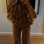 ZARA  Suede Crochet Pants Set Photo 0