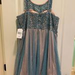 Dillard's NEW! Blue Homecoming Dress Size 16/17 NWT Photo 4