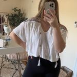 Free People cropped top with embroidered shoulders Photo 1