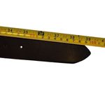 Women's Black Full Grain Leather Belt Oval Beaded Buckle Silver Gray Pearls 32"‎ Photo 9