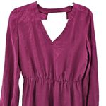 Amanda Uprichard  Amaretto Silk Mini Dress Magenta Elastic Waist Size Small S Photo 4