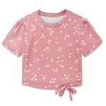 WET Ethical Norah Swim Top In Rose Stars . Size L Pink Size L Photo 1