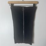 For Love & Lemons  Harley Zipper Mini Skirt in Black small Photo 3